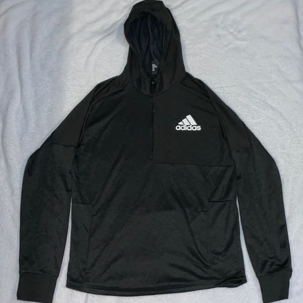 Black Adidas men’s hooded sweatshirt